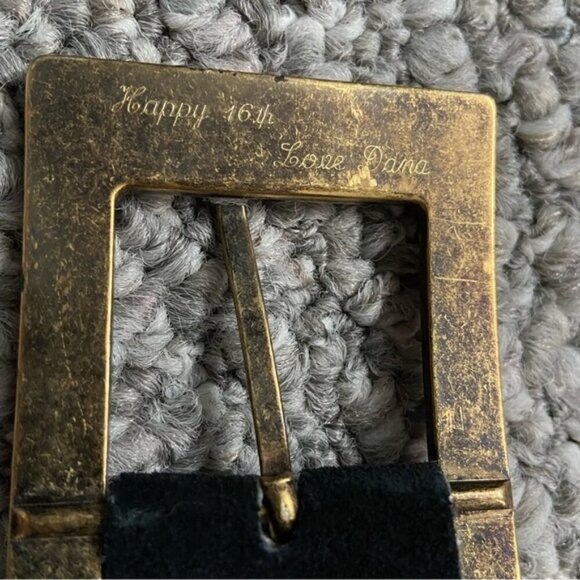 Dolce and Gabbana canvas and suede belt nave and tan - Picture 5 of 5